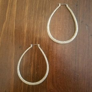 Cache gold tear drop earrings